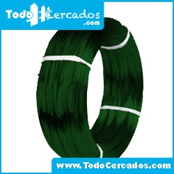 Alambre plastificado verde para tensado y atado de 2.6 mm