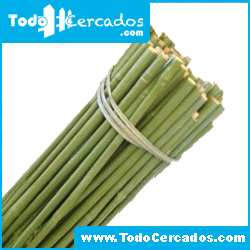 Tutor de bambú plastificado verde Bala 100 unidades 180 cm. diámetro 12-14 mm.