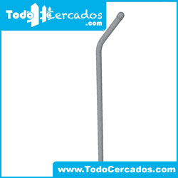 Poste intermedio para simple torsion con espinos de 2m. de altura (Con Codo)